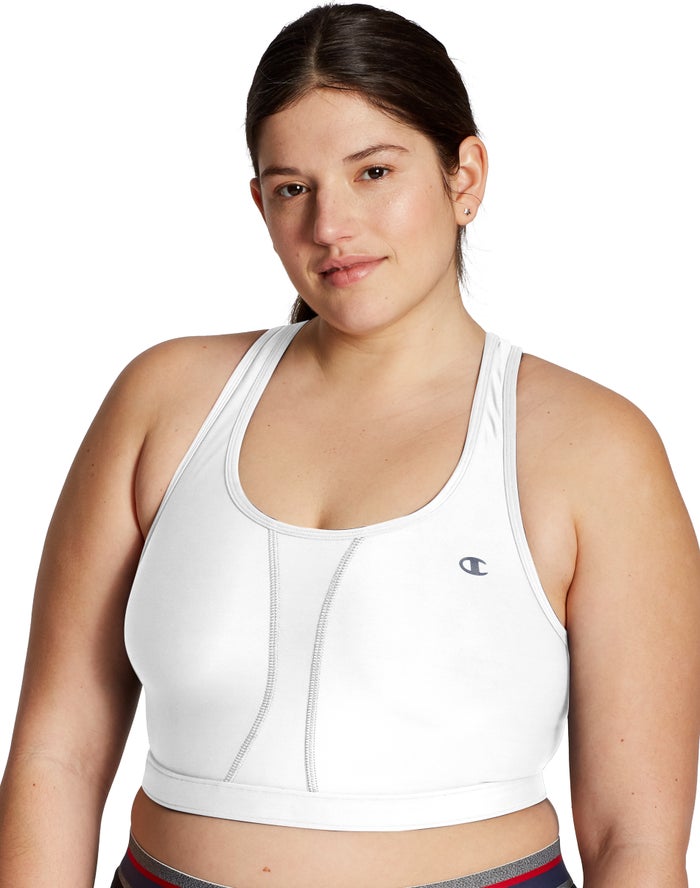 Champion Womens Sports Bra NZ - Plus Vented White ( 2816-TPLIY )